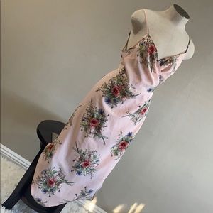Topshop pink floral dress